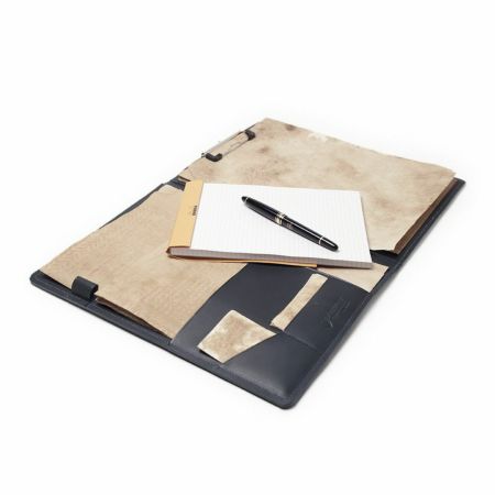 A4 レザーバインダー カウレザー ネイビー（牛革）│メンズ革