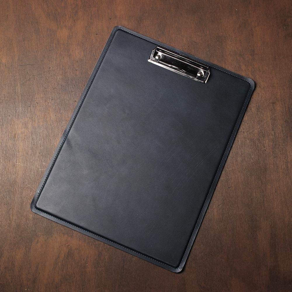 A4 シングル レザーバインダー ネイビー（牛革）