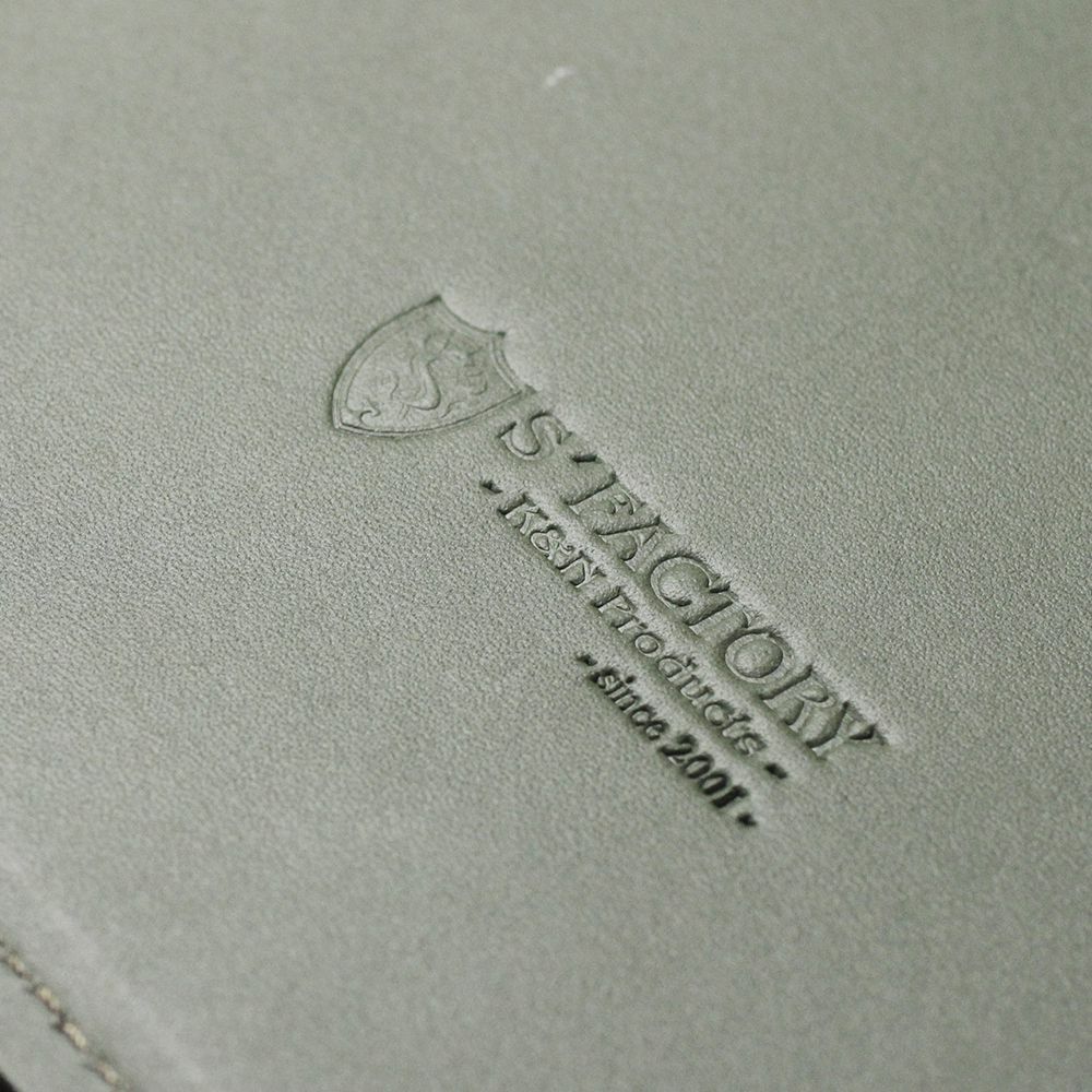 A4 シングル レザーバインダー カーキ（牛革）